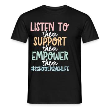 Psychologue scolaire Psychologie scolaire - T-shirt homme - noir - Devant - AI Model Male 178 light (178cm)