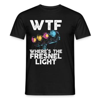 Technicien d’éclairage Technicien d’éclairage Technique d’éclairage - T-shirt homme - noir - Devant - AI Model Male 178 light (178cm)