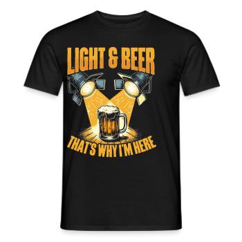 Lichttechniker Beleuchtungstechniker Lichttechnik - Männer T-Shirt - Schwarz - Vorne - AI Model Male 178 light (178cm)