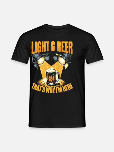 Lichttechniker Beleuchtungstechniker Lichttechnik - Männer T-Shirt - Schwarz
