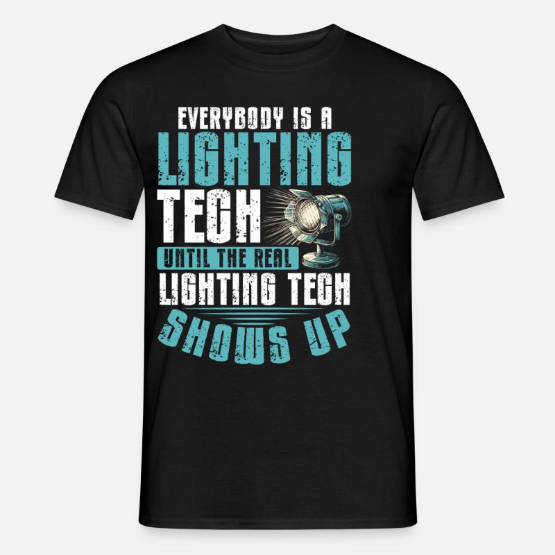 Lichttechniker Beleuchtungstechniker Lichttechnik - Männer T-Shirt - Schwarz