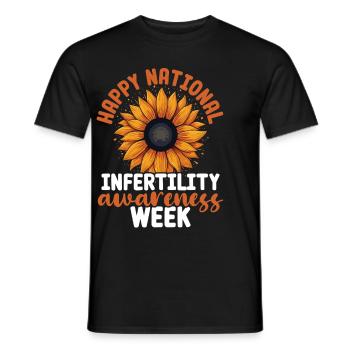 Awareness of Infertility IVF Fertilization - Men's T-Shirt - black - Front - AI Model Male 178 light (178cm)