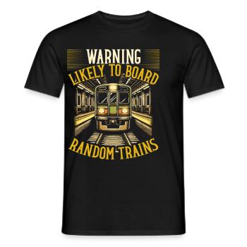 Zugfahrer Lokführer Zugliebhaber Bahnhof - Männer T-Shirt - Schwarz - Vorne - AI Model Male 178 light (178cm)