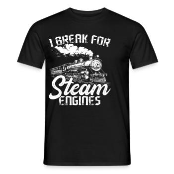 Zugfahrer Lokführer Zugliebhaber Bahnhof - Männer T-Shirt - Schwarz - Vorne - AI Model Male 178 light (178cm)