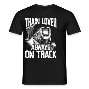 Zugfahrer Lokführer Zugliebhaber Bahnhof - Männer T-Shirt - Schwarz - Vorne - AI Model Male 178 light (178cm)