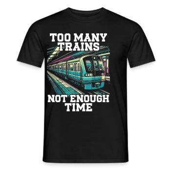 Zugfahrer Lokführer Zugliebhaber Bahnhof - Männer T-Shirt - Schwarz - Vorne - AI Model Male 178 light (178cm)