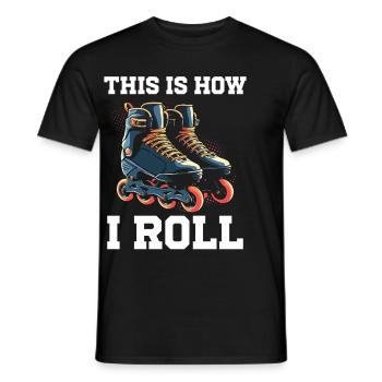 Inline Skating Rollerblading Inline Skates - Männer T-Shirt - Schwarz - Vorne - AI Model Male 178 light (178cm)