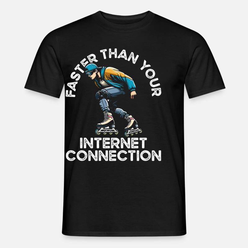 Inline Skating Rollerblading Inline Skates - Männer T-Shirt - Schwarz