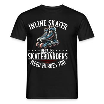 Inline Skating Rollerblading Inline Skates - Männer T-Shirt - Schwarz - Vorne - AI Model Male 178 light (178cm)