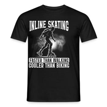Inline Skating Rollerblading Inline Skates - Männer T-Shirt - Schwarz - Vorne - AI Model Male 178 light (178cm)