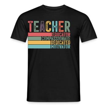 Teacher - Männer T-Shirt - Schwarz - Vorne - AI Model Male 178 light (178cm)