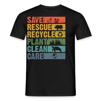 Earth Day - Männer T-Shirt - Schwarz - Vorne - AI Model Male 178 light (178cm)