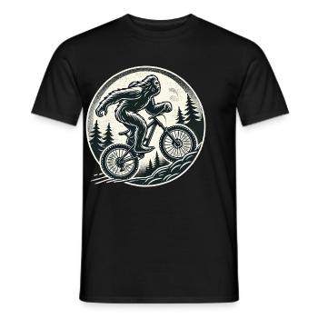 Aventure à vélo Bigfoot Mountain Bike Forest - T-shirt homme - noir - Devant - AI Model Male 178 light (178cm)