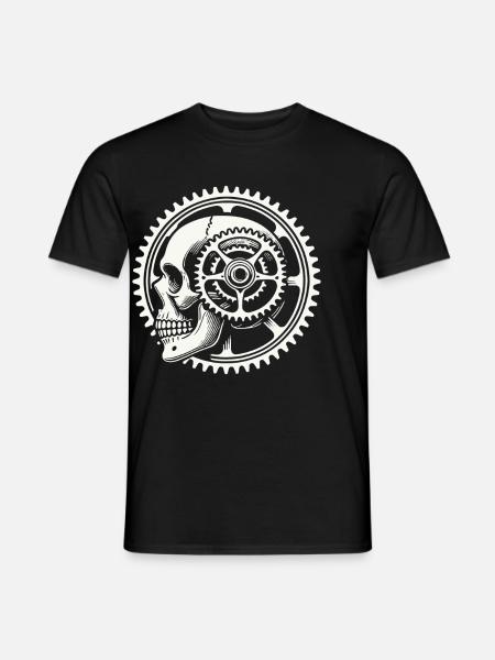 Bicycle Skull Gear Adventure - Men's T-Shirt - black