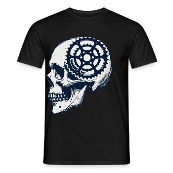 Fahrrad Schädel Mountainbike Kunst für Radsportler - Männer T-Shirt - Schwarz - Vorne - AI Model Male 178 light (178cm)