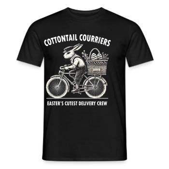 Lapin de Pâques Rétro Vintage Style Cottagecore - T-shirt homme - noir - Devant - AI Model Male 178 light (178cm)
