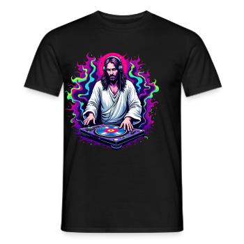 Rave Techno House Party EDM Festival Goa Electro - Männer T-Shirt - Schwarz - Vorne - AI Model Male 178 light (178cm)