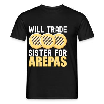 Venezuelan Arepas - Men's T-Shirt - black - Front - AI Model Male 178 light (178cm)