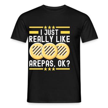 Venezuelan Arepas - Men's T-Shirt - black - Front - AI Model Male 178 light (178cm)
