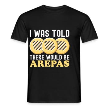 Venezuelan Arepas - Men's T-Shirt - black - Front - AI Model Male 178 light (178cm)