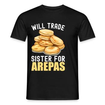 Venezuelan Arepas - Men's T-Shirt - black - Front - AI Model Male 178 light (178cm)