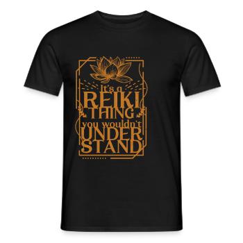 Reiki Massage - T-shirt homme - noir - Devant - AI Model Male 178 light (178cm)