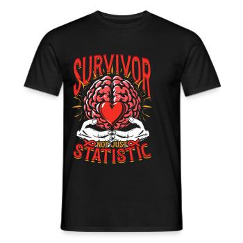 Stroke Recovery Survivor Not Just Statistic - Men's T-Shirt - black - Front - AI Model Male 178 light (178cm)