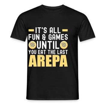 Venezuelan Arepas - Men's T-Shirt - black - Front - AI Model Male 178 light (178cm)