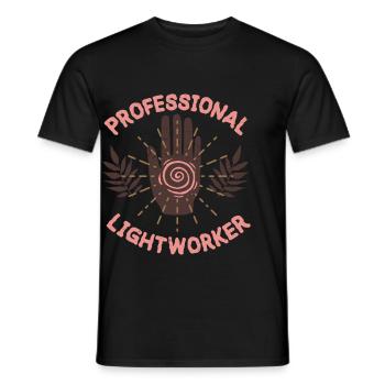 Massage Reiki Professionnel Travailleur de Lumière - T-shirt homme - noir - Devant - AI Model Male 178 light (178cm)