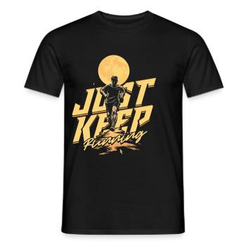 Marathon, marathonien, continuez à courir - T-shirt homme - noir - Devant - AI Model Male 178 light (178cm)