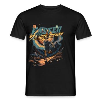 Marathonien : un marathonien plus rapide qu’hier - T-shirt homme - noir - Devant - AI Model Male 178 light (178cm)
