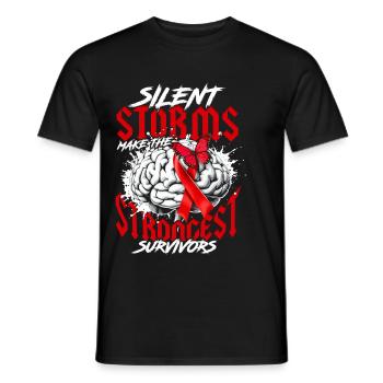 Stroke Recovery Strongest Survivors - Men's T-Shirt - black - Front - AI Model Male 178 light (178cm)