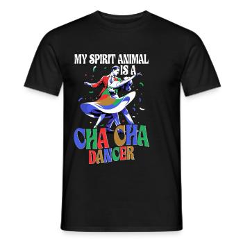 ChaCha Dance Dancing - Men's T-Shirt - black - Front - AI Model Male 178 light (178cm)