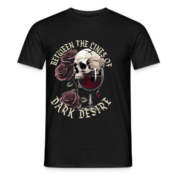 Dark Romance Between The Lines Of Dark Desire - Men's T-Shirt - black - Front - AI Model Male 178 light (178cm)