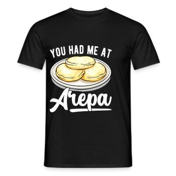 Venezuelan Arepas - Men's T-Shirt - black - Front - AI Model Male 178 light (178cm)