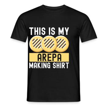 Venezuelan Arepas - Men's T-Shirt - black - Front - AI Model Male 178 light (178cm)
