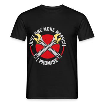 Technicien en climatisation Juste une clé de plus je vous le promets - T-shirt homme - noir - Devant - AI Model Male 178 light (178cm)
