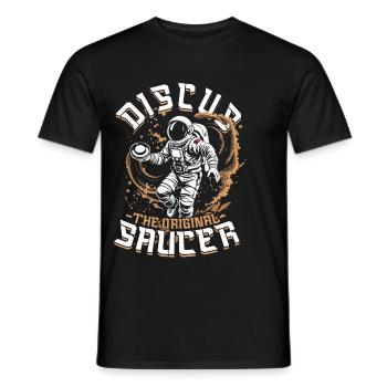 Discus Throw Discus The Original Spacer - Men's T-Shirt - black - Front - AI Model Male 178 light (178cm)