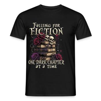 Dark Romance Falling For Fiction One Dark Chapter - Men's T-Shirt - black - Front - AI Model Male 178 light (178cm)