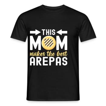 Arepas vénézuélienne - T-shirt homme - noir - Devant - AI Model Male 178 light (178cm)