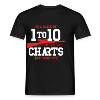 Long Distance Shooting Long Range - Men's T-Shirt - black - Front - AI Model Male 178 light (178cm)