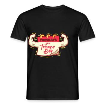 Trizeps Workout Fitness Tuesdays Are Triceps Day - Männer T-Shirt - Schwarz - Vorne - AI Model Male 178 light (178cm)