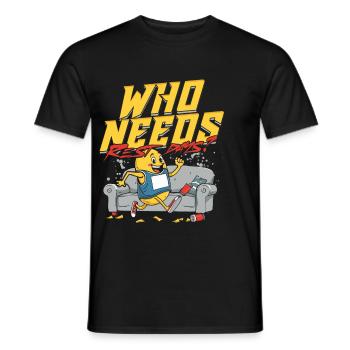 Marathoniens Qui a besoin de jours de repos ? - T-shirt homme - noir - Devant - AI Model Male 178 light (178cm)