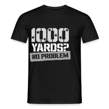 Long range shooting 1000 yards? No Problem - Men's T-Shirt - black - Front - AI Model Male 178 light (178cm)