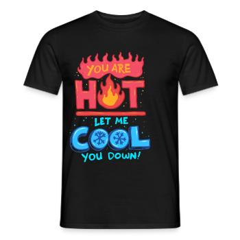 Air Conditioning Technician Let Me Cool You Down - Men's T-Shirt - black - Front - AI Model Male 178 light (178cm)