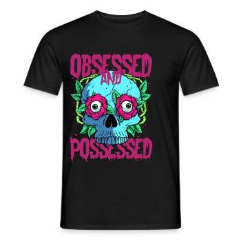 Dark Romance Obsessed And Possessed - Men's T-Shirt - black - Front - AI Model Male 178 light (178cm)