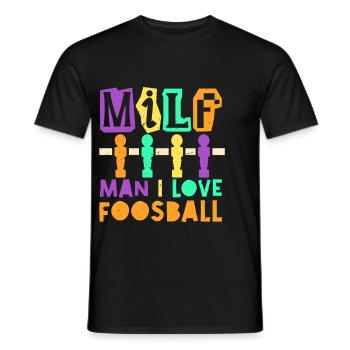Foosball Table Man I Love Foosball - Men's T-Shirt - black - Front - AI Model Male 178 light (178cm)