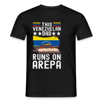 Arepas vénézuélienne - T-shirt homme - noir - Devant - AI Model Male 178 light (178cm)