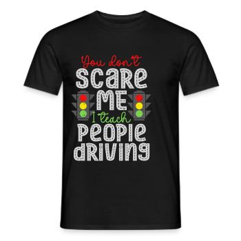 Instructeur de conduite Instructeur d’auto-école J’enseigne la conduite aux gens - T-shirt homme - noir - Devant - AI Model Male 178 light (178cm)