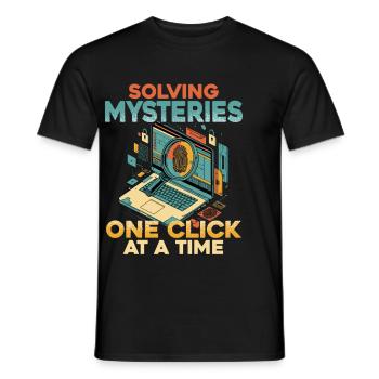 Digital Forensics One Click At A Time - Men's T-Shirt - black - Front - AI Model Male 178 light (178cm)